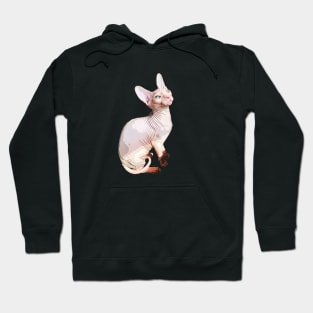 Sphynx Cat Blue and Green Eye Beauty Hoodie